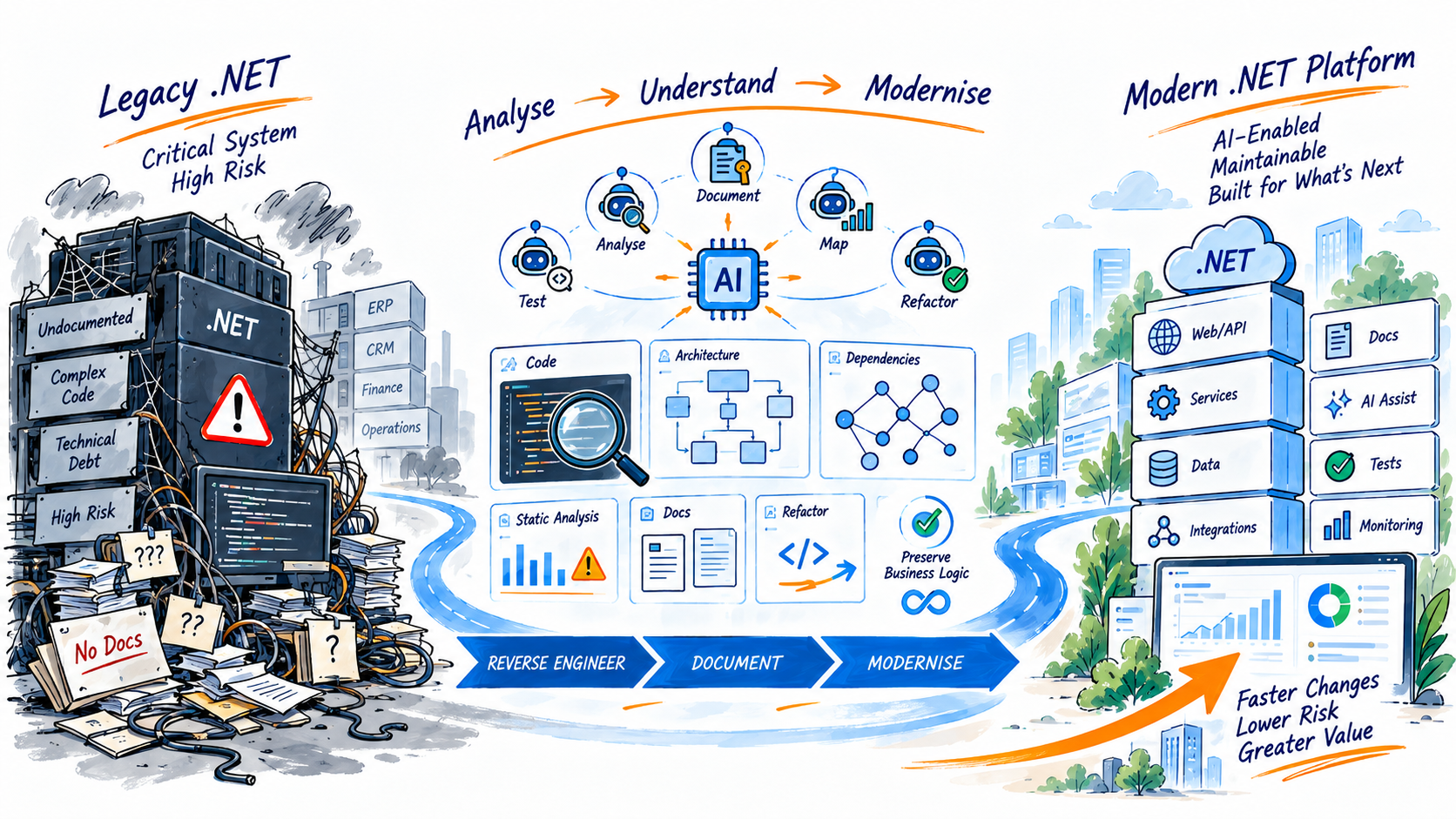 Legacy .NET Modernisation & AI-Enabled Maintainability